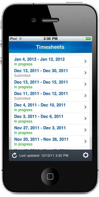 Vision Mobile Timesheet